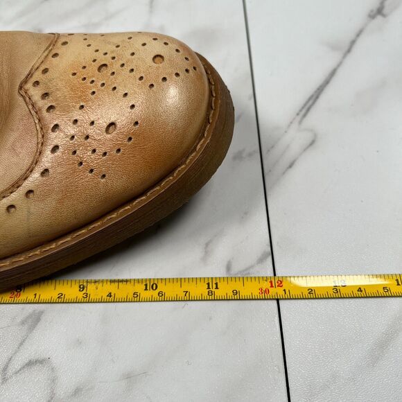 Bed Stu Mens Size 8.5 Brown Distressed Leather Wingtip Oxfords Dress Shoes - Picture 9 of 9